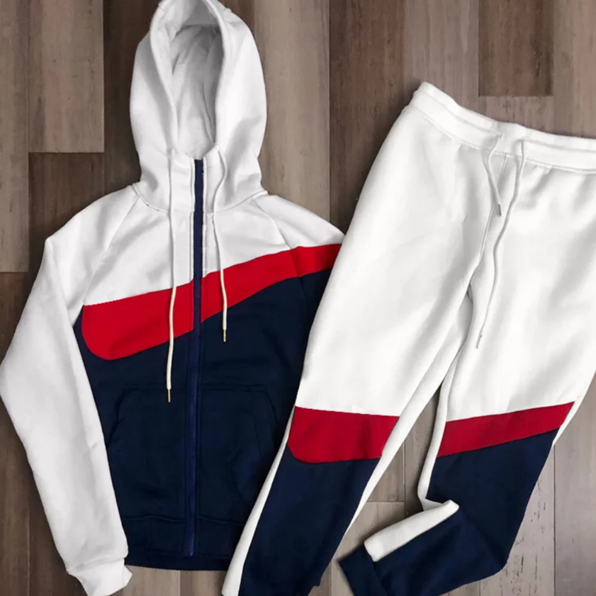 Red white and blue jogging suit new arrivals
