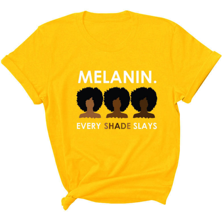 Yellow hot sale melanin shirt